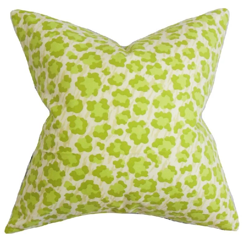 Feline Animal Print Euro Sham Keylime