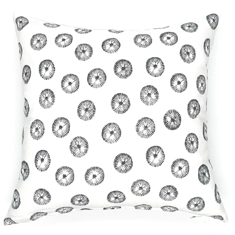 White Sand Dollar Cotton Throw Pillow Cover 18x18