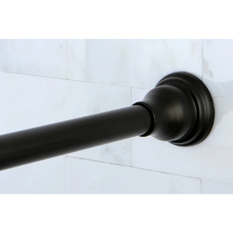 Kingston Brass Oil Rubbed Bronze Adjustable Shower Curtain Rod - Brown