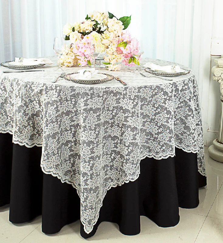 54"x54" Square Caspari Lace Tablecloth/Table Overlay - Ivory (1pc)