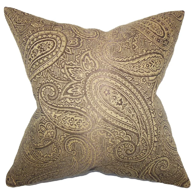 Cashel Paisley Euro Sham Brown