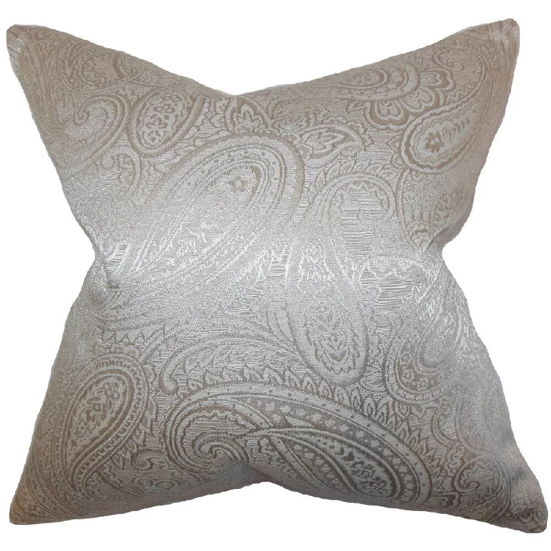 Cashel Paisley Euro Sham Pewter