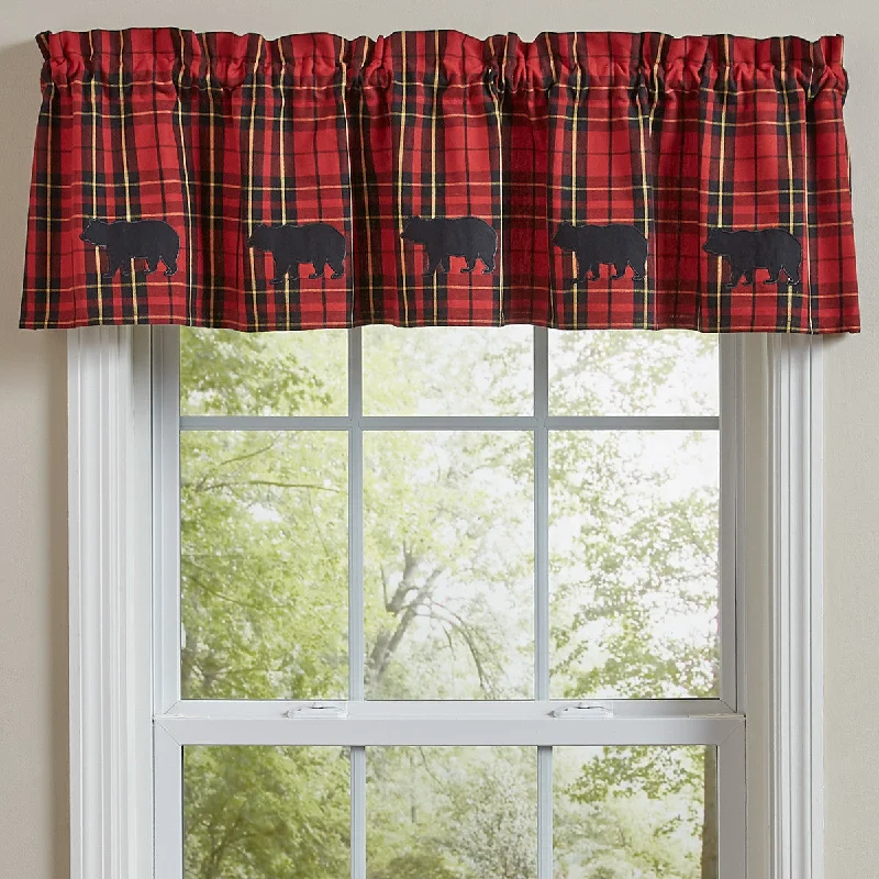 Sportsman Plaid Valance - Applique Park Designs