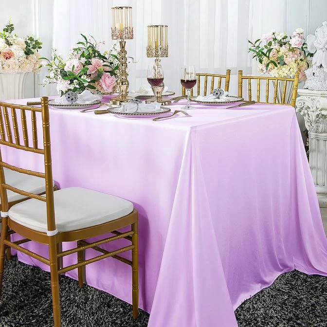 90"x156" Seamless Rectangular Scuba (Wrinkle-Free) (240 GSM) Tablecloth - Lavender (1pc)