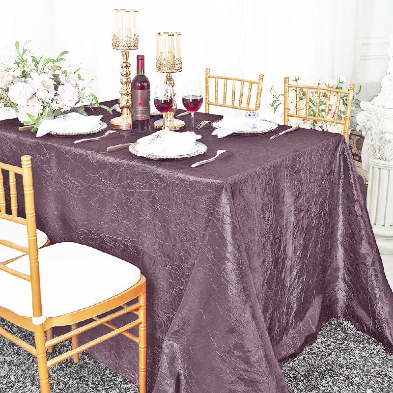 90"x156" Seamless Rectangular Crushed Taffeta Tablecloth - Wisteria (1pc)