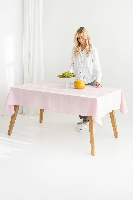 Dusty Rose Linen Tablecloth