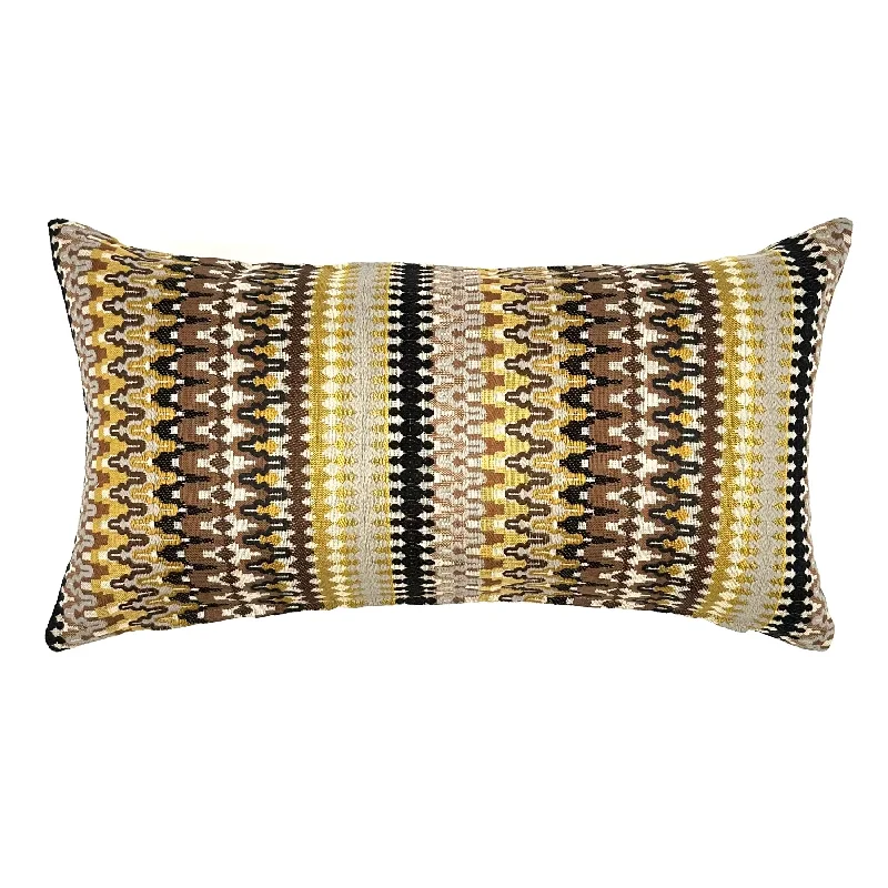 Multicolor Brown Southwestern Lumbar Pillow Cover