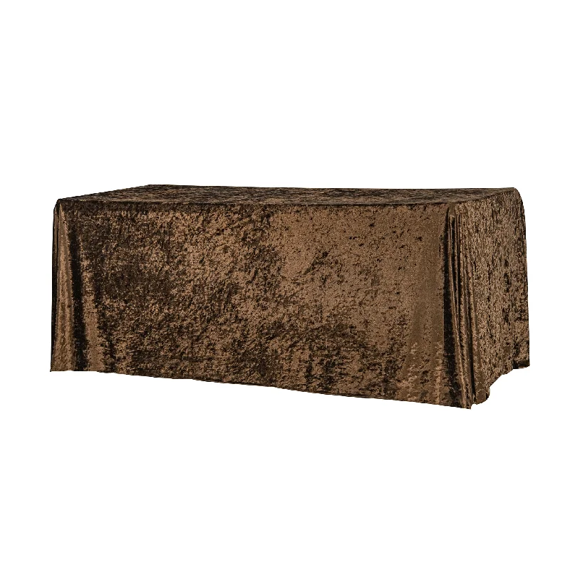 Velvet 90"x156" Rectangular Tablecloth - Chocolate