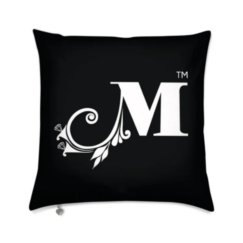 Luxurious Velvet Square Sofa Cushion Pillow 20" x 20" - Monogram