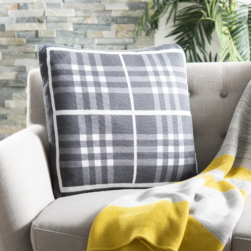 Safavieh Unity Gingham Knit Pillow