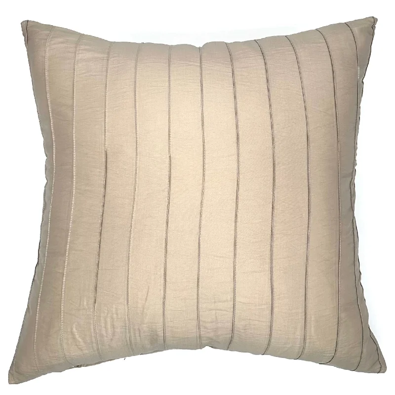 Antique Gold Faux Silk Throw Pillow Cover