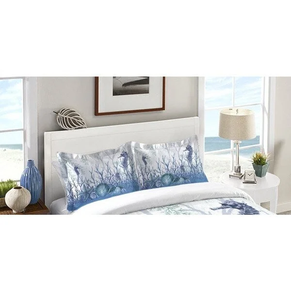 Laural Home Aqua Sea Life Pillow Sham