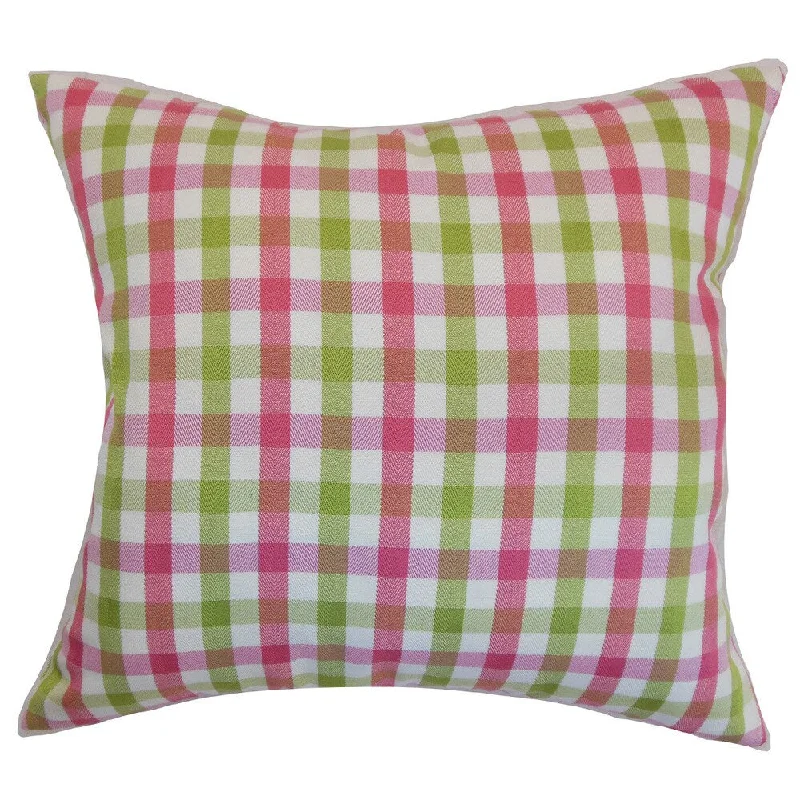 Manteo Plaid Euro Sham Flamingo