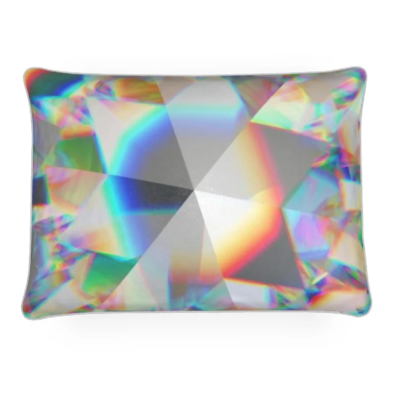 Crystal Therapy Luxurious Rectangle Sofa Velvet Cushion -  Diamond