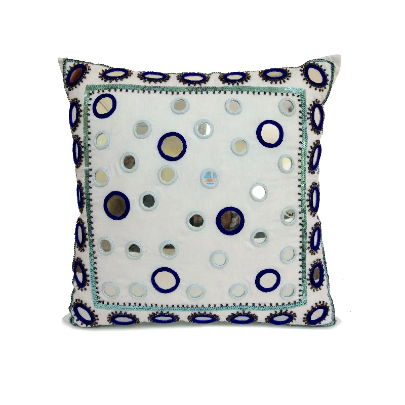 Mirror Pillow Cover in Blues