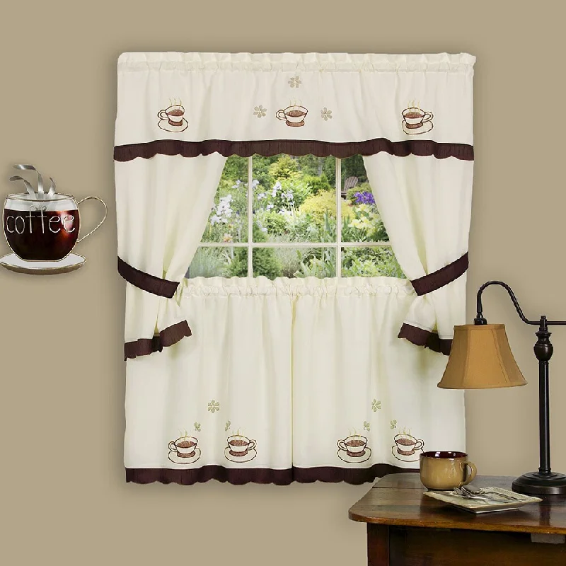 Achim Cuppa Joe Window Curtain Cottage Set