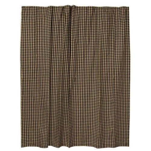 Black Check Shower Curtain, 72" x 72"