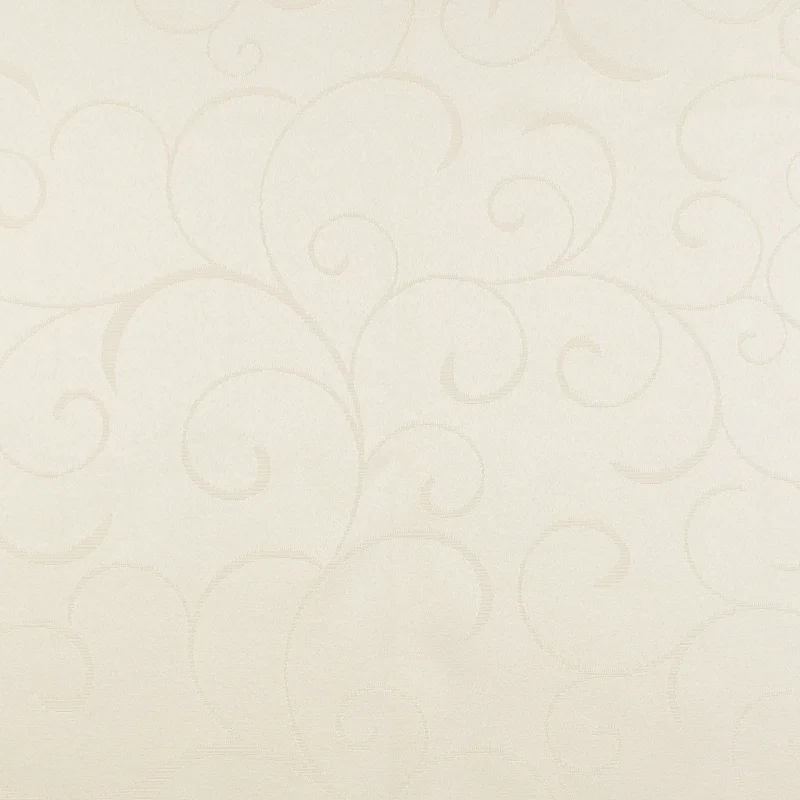 Tablecloth Fabric - Julietta - Scroll - White