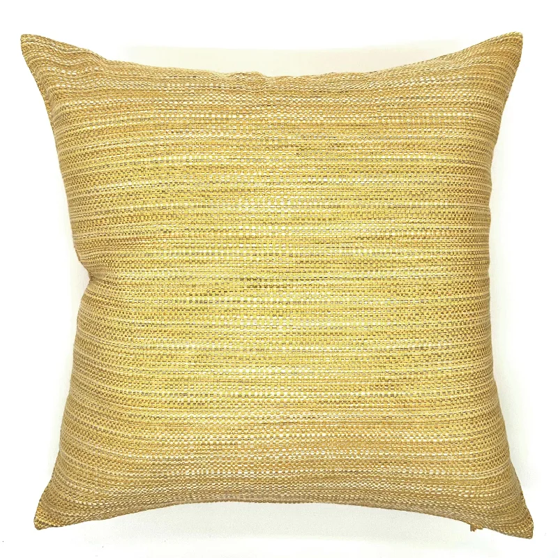 Yellow Bohemian Jacquard Throw Pillow Cover 22x22"