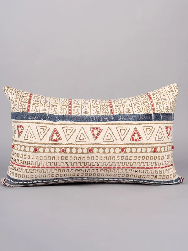 ABSTRACT COMFORT - BLOCK PRINTED LUMBAR CUSHION COVER