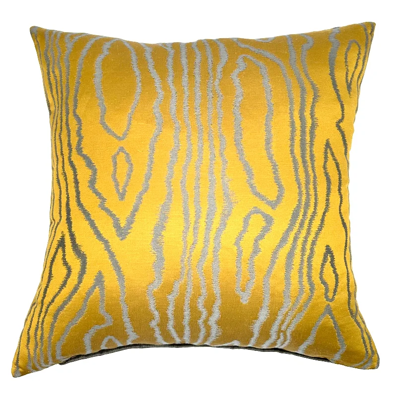 Mustard Luxe Abstract Throw Pillow Cover 22x22