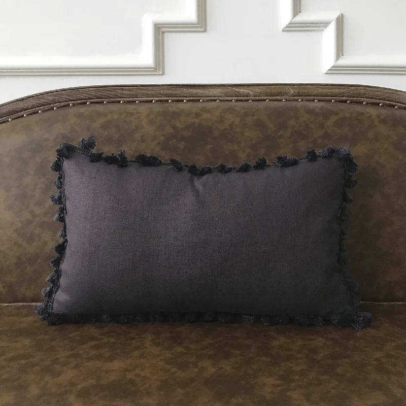 Boho Purple Lumbar Pillow Cover 13x22