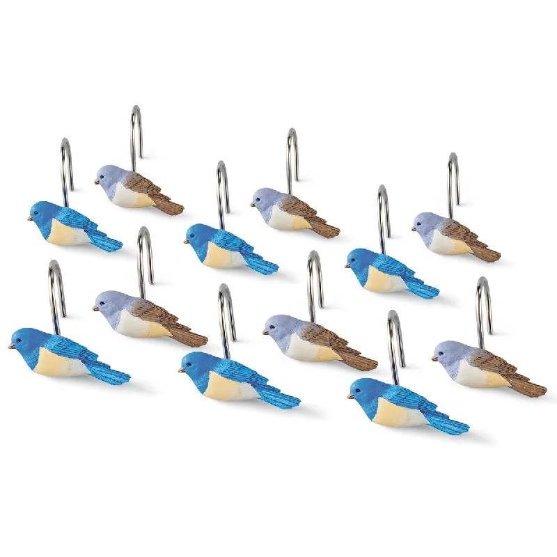 Beautiful Bluebird Shower Curtain Hook Decor - Blue