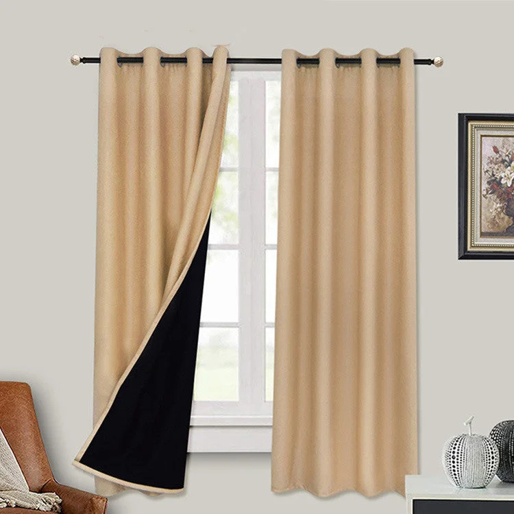 Full Blackout Hot Sale Curtain With Black Lining