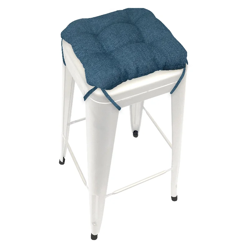 Rave Pacific Blue Square Industrial Bar Stool Cushion - 12"