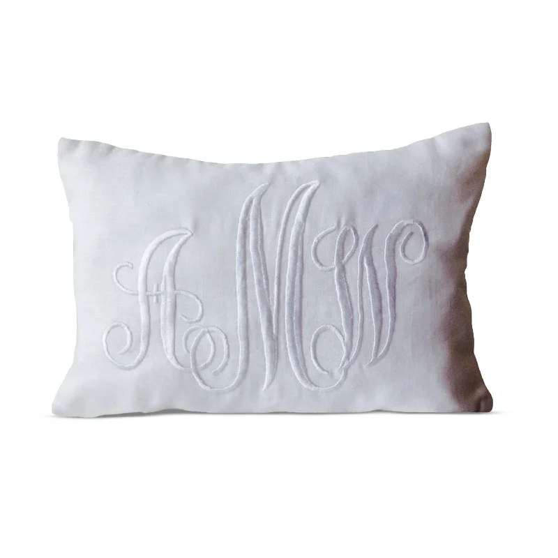 Monogram Pillow Covers, Monogram Throw Pillow, Monogram Lumbar Pillow