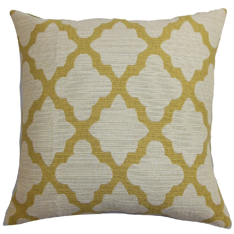 Odalis Geometric Euro Sham Yellow Natural