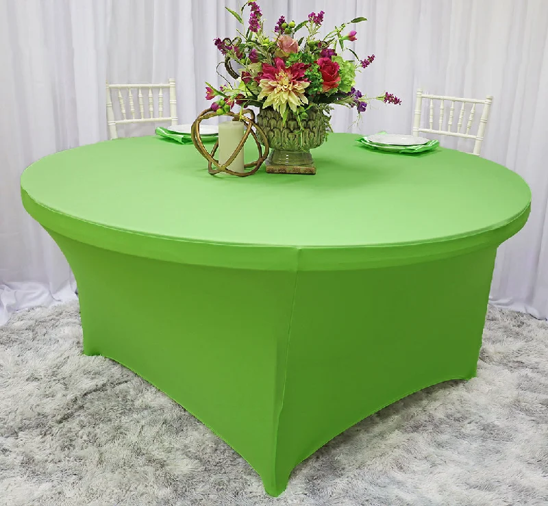 5 Ft Round Spandex (220 GSM) Table Cover - Apple Green (1pc)