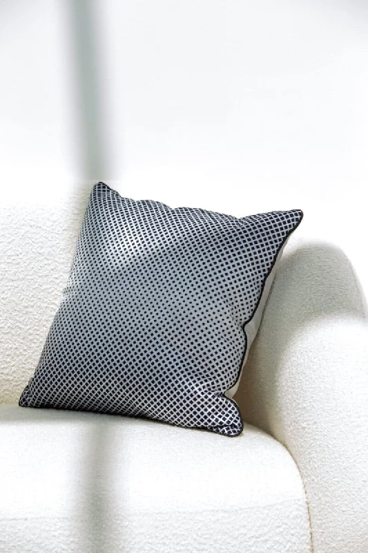 Black & White Polyester Cushion Cover (45x45 CM)