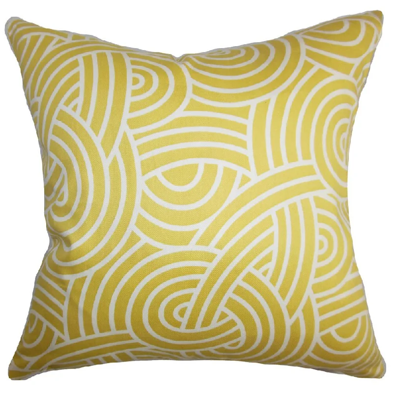 Wei Geometric Euro Sham Yellow White