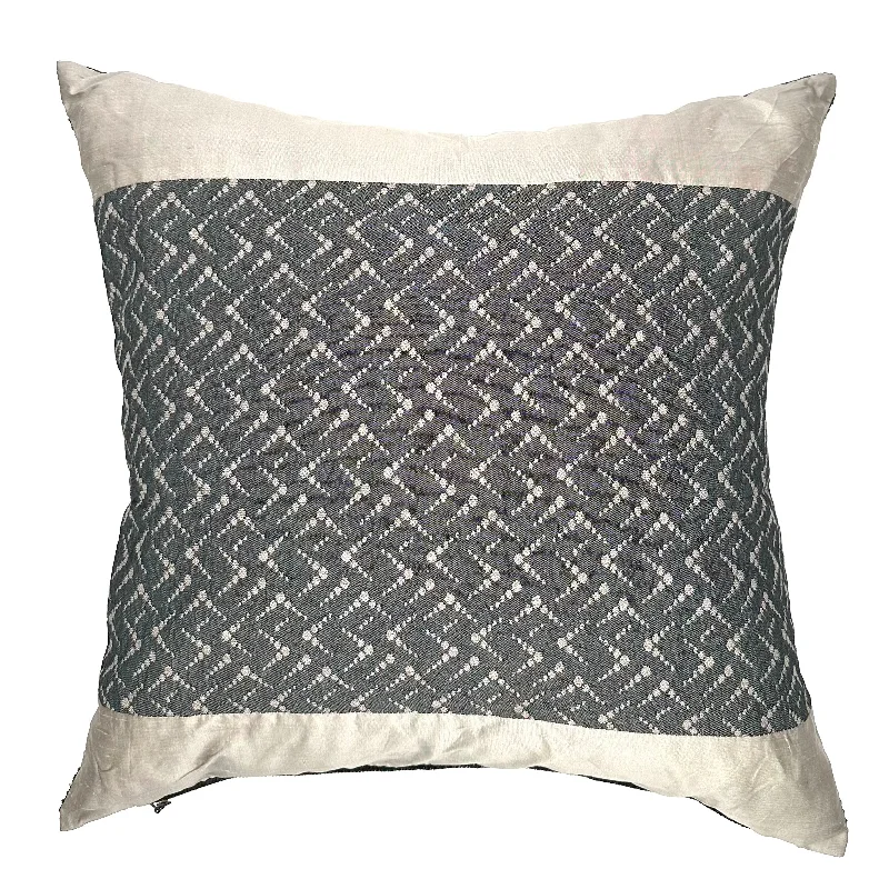 Metallic Glam Silk Throw Pillow Cover 20x20