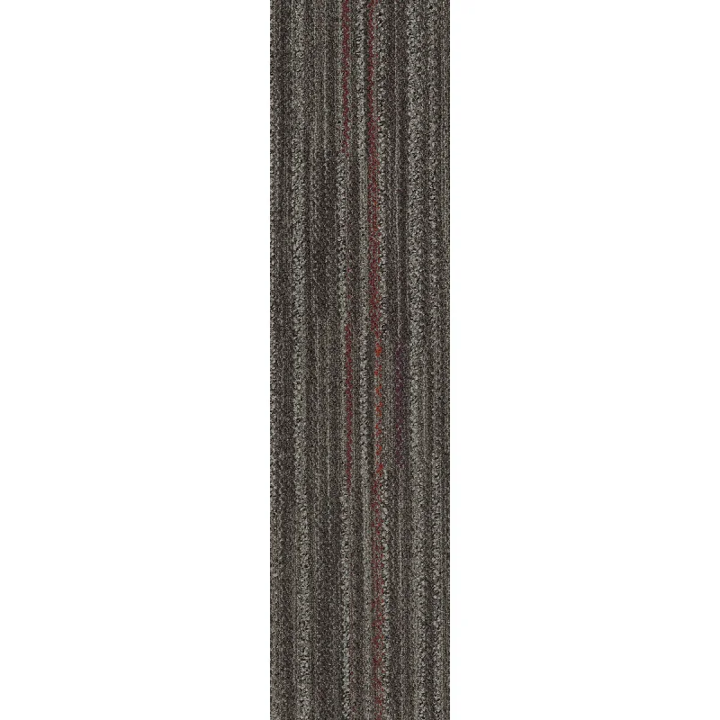 Shaw Contract - Connected Threads - Hand Stitch Tile - 9 in. x 36 in. - Commercial Carpet Tile - Heritage Red