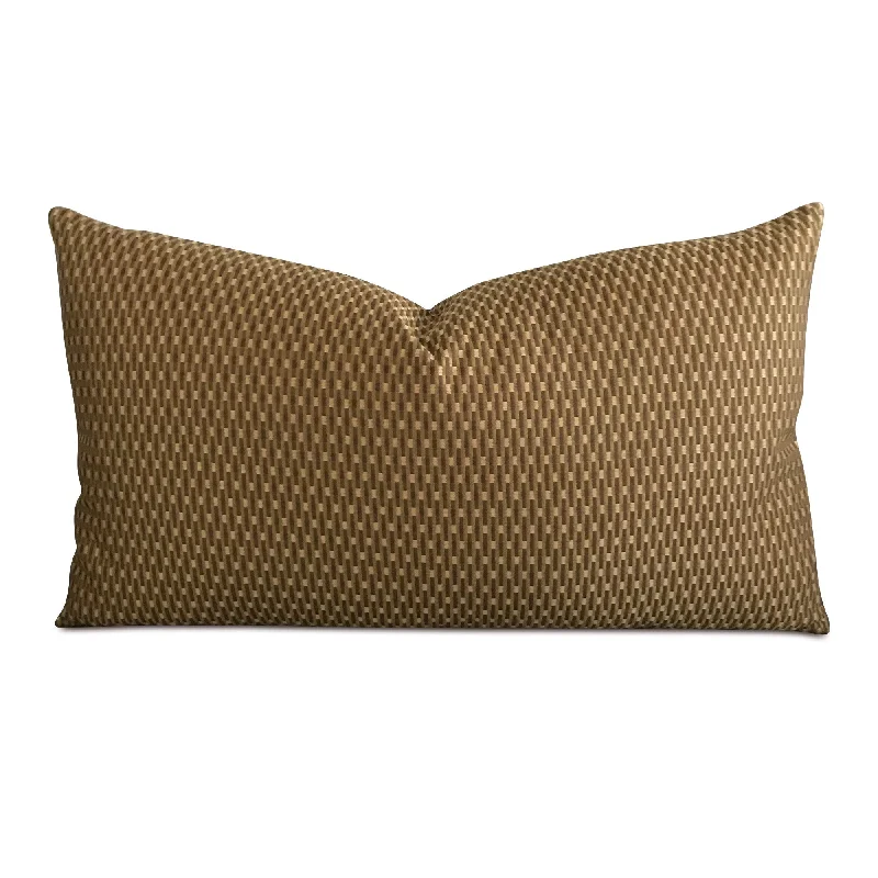 Avocado Geometric Lumbar Pillow Cover 15x26