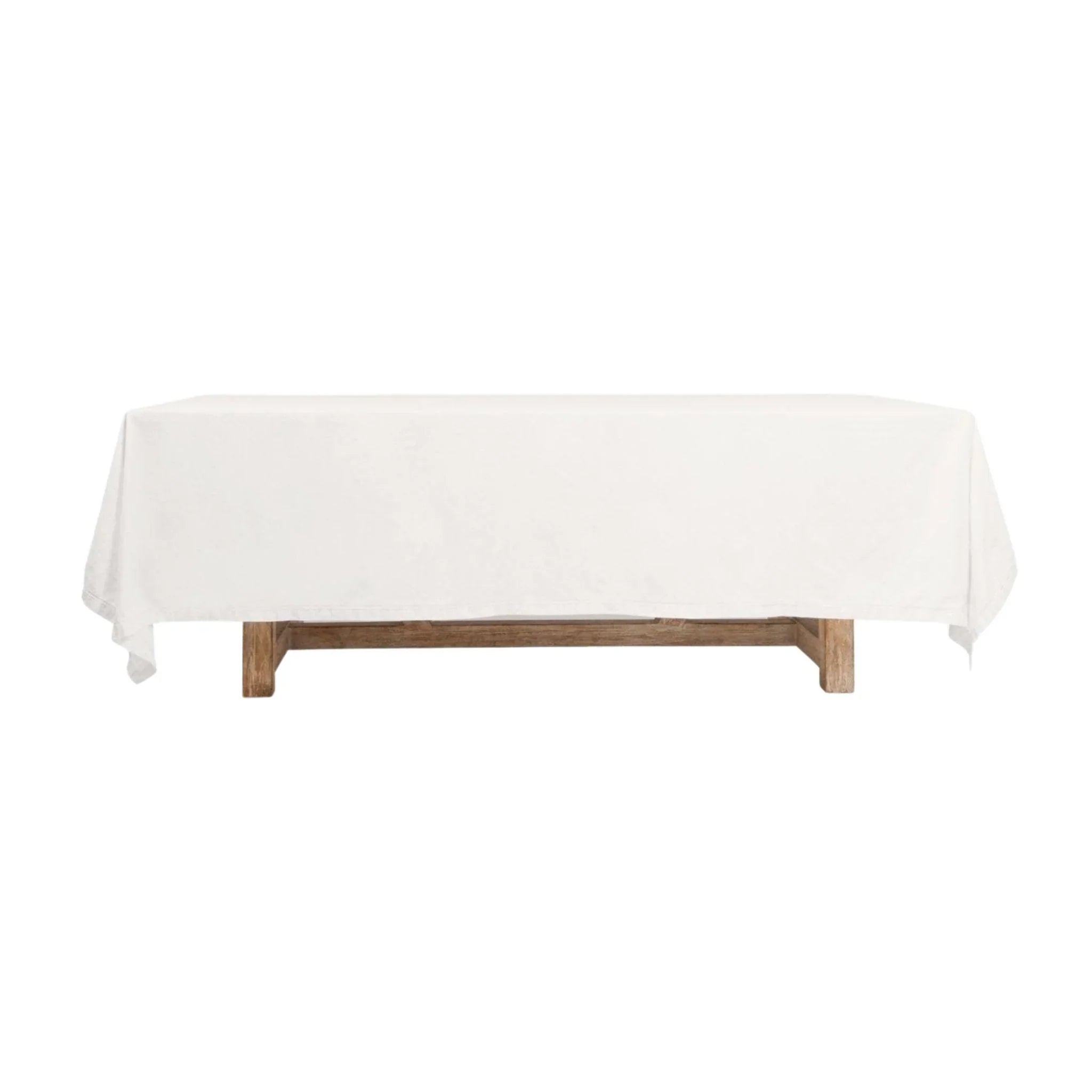 Double Eyelet Border Tablecloth in Ivory