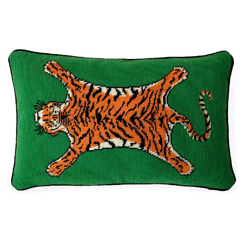 Tiger Needlepoint Pillow