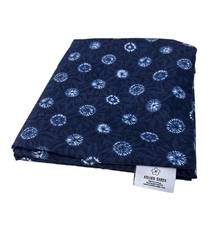 Shibori Indigo Japanese Cotton Futon Cover.  Handmade Shiki Futon Cover.