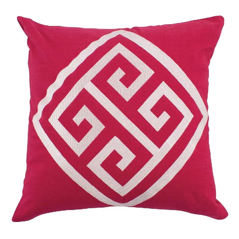 Embroidered Greek Key 16" Pillow Cover - Set of 4 Park Designs