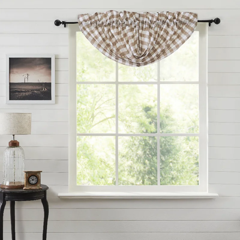 Annie Buffalo Portabella Check Balloon Valance 15x60 VHC Brands