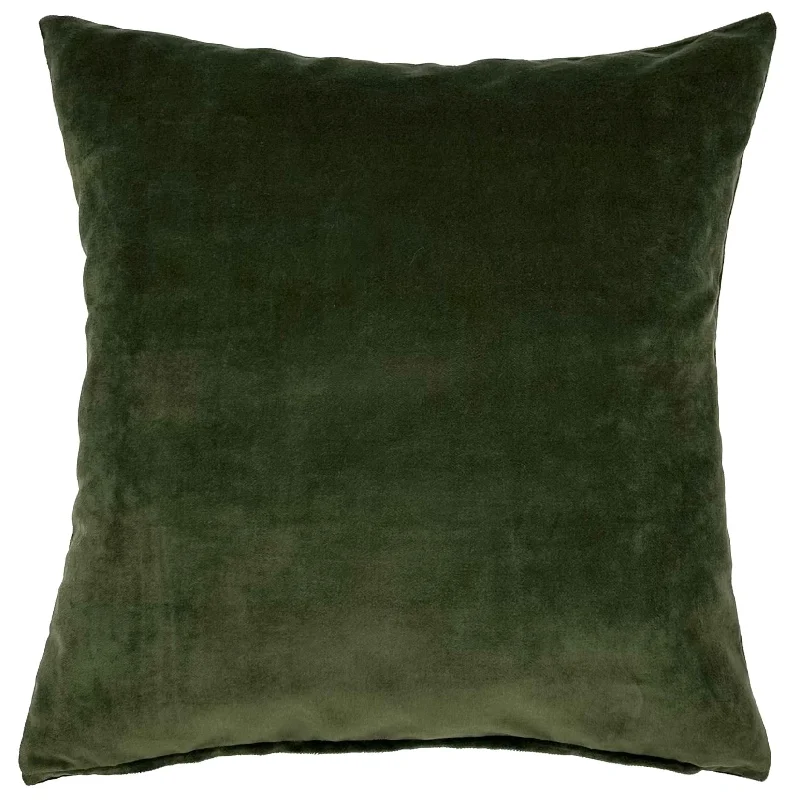 Hunter Green Mid Century Velvet Throw Pillow Cover 16x16