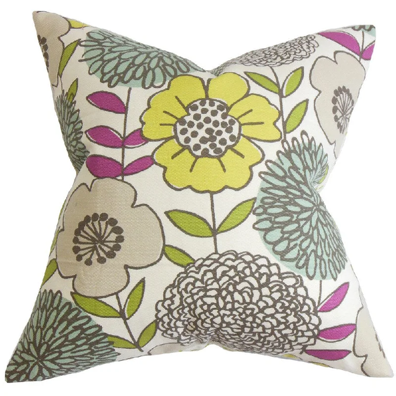 Veruca Floral Euro Sham Yellow